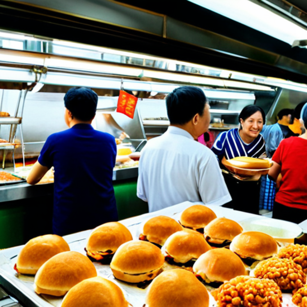 **
"A busy Singaporean street food market scene at Newton Food Centre, showcasing a variety of food stalls. In the foreground, focus on a table with a group of fully clothed people enjoying a large plate of chili crab with mantou buns. Ensure everyone is in appropriate attire and the scene is family-friendly. safe for work, perfect anatomy, natural proportions, professional food photography, high quality, appropriate content, fully clothed, modest setting."
**